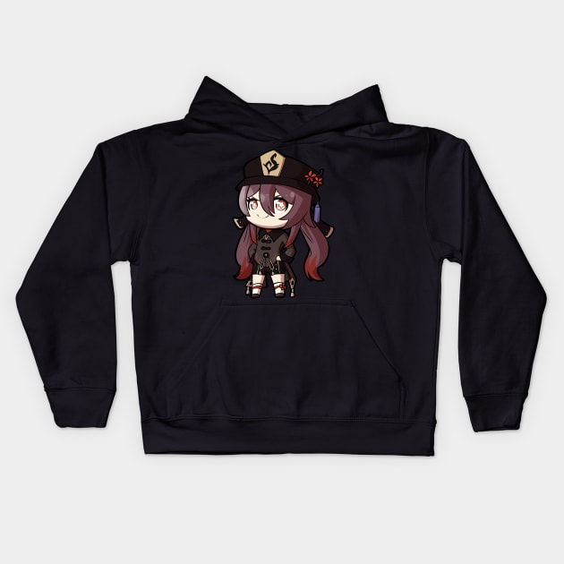 Chibi Hu Tao - Genshin Impact Kids Hoodie by MangaXai